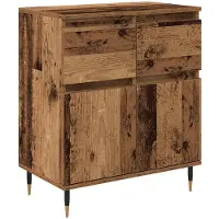 vidaXL Dressoir Oud Hout 60 x 35 x 70 cm Geengineerd Hout en IJzer