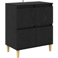 vidaXL Dressoir Zwart Eiken 60 x 35 x 70 cm Bewerkt hout