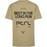 Petrol Industries T-shirt met backprint zand Beige Jongens Stretchkatoen Ronde hals - maat 116