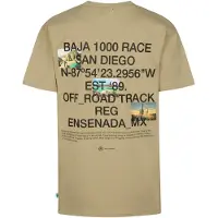 Petrol Industries Shirt donkerbeige / turquoise / zwart