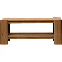 Form & Refine Beam bank Diepbruin dennenhout, 112x45x33 cm