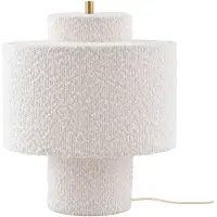Globen Lighting Noah tafellamp Wit bouclé, Ø25x30,5 cm