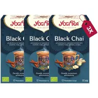 Yogi tea Black Chai Bio pakje - 3 pakjes - inclusief limited edition mok