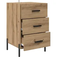 vidaXL Nachtkastje Artisan Eiken 40 x 40 x 66 cm Bewerkt hout