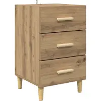 vidaXL Nachtkastje Artisan Eiken 40 x 40 x 66 cm Bewerkt hout