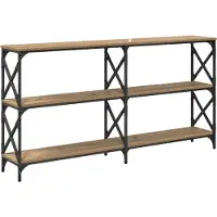 vidaXL Wandtafel Artisan Eiken 156 x 28 x 80,5 cm Bewerkt hout