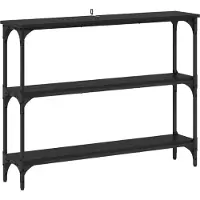 vidaXL Wandtafel Zwart eiken 100 x 22,5 x 75 cm Bewerkt hout