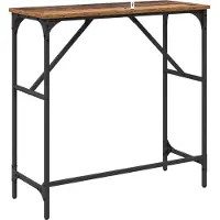 vidaXL Wandtafel Oudhout 75 x 32 x 75 cm Bewerkt hout
