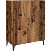 vidaXL Highboard 2 pcs Oud hout 69,5 x 34 x 180 cm Bewerkt hout