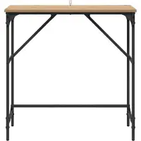 vidaXL Wandtafel Artisan Eiken 75 x 32 x 75 cm Bewerkt hout