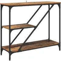 vidaXL Wandtafel Oud Hout 88,5 x 30 x 75 cm Bewerkt hout