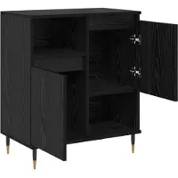 vidaXL Dressoirs 2 st Zwart eiken