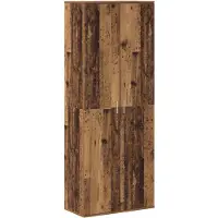 vidaXL Highboard 70 x 33.5 x 180 cm Bewerkt hout Oudhout