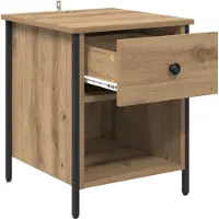 vidaXL Nachtkastje Artisan Eiken 40 x 42 x 50 cm Bewerkt hout