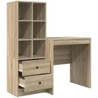 vidaXL Bureau Sonoma Eik 115,5 x 50 x 127 cm 2 st