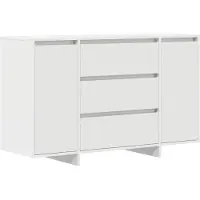 vidaXL Dressoir met lade Wit 120 x 41 x 75 cm Bewerkt hout