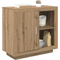 vidaXL Dressoir Artisan Eiken 80 x 40 x 75 cm Bewerkt hout