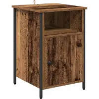 vidaXL Nachtkastje Oudhout 40 x 42 x 60 cm Bewerkt hout