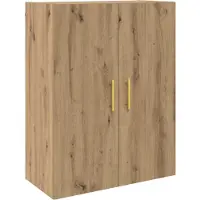 vidaXL Wandkast 2 st Artisan Eiken 69,5 x 34 x 90 cm Bewerkt hout
