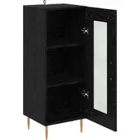 vidaXL Dressoir Zwart eiken 34 x 34,5 x 90 cm Bewerkt hout
