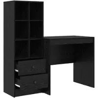 vidaXL Bureau Zwart Eiken 125,5 x 50 x 127 cm 2 st