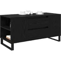 vidaXL Salontafel Zwart Eiken 102 x 44,5 x 50 cm Bewerkt hout