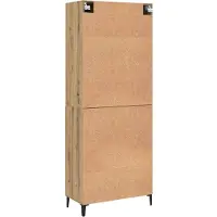 vidaXL Highboard 2 st Artisan Eiken 69,5 x 34 x 180 cm Bewerkt hout