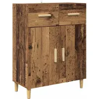vidaXL Dressoir Oud hout 34 x 69.5 x 89 cm Bewerkt hout