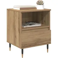 vidaXL Nachtkastje Artisan Eiken 40 x 35 x 50 cm Bewerkt hout