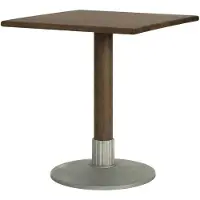 Design House Stockholm Tock Tafel 70x70 Cm - Eettafels & bartafels Zandgegoten Aluminium Dark Oak - 3551-7800