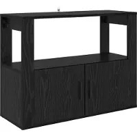 vidaXL Dressoir Zwart eiken 80 x 30 x 60 cm Bewerkt hout