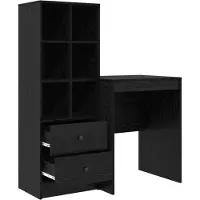 vidaXL Bureau Zwart Eiken 105,5 x 50 x 127 cm 2 st