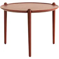 Design House Stockholm Aria Tafel H46 x Ø60 Cm Rood - Eetkamersets Gegalvaniseerd Staal Red - 2714-4000