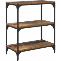 vidaXL Boekenkast Oud hout 40 x 33 x 70.5 cm Geengineerd Hout en IJzer