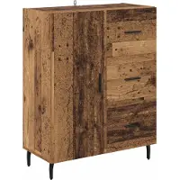 vidaXL Dressoir Oud Hout 69,5 x 34 x 90 cm Geengineerd Hout en IJzer