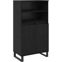 vidaXL Highboard Zwart 60 x 36 x 110 cm Bewerkt hout