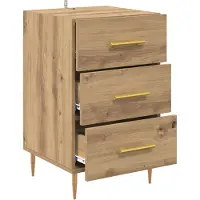 vidaXL Nachtkastje Artisan Eiken 40 x 40 x 66 cm Bewerkt hout