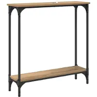vidaXL Wandtafel Artisan Eiken 75 x 22,5 x 75 cm Bewerkt hout