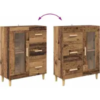 vidaXL Dressoir Oud Hout 69,5 x 34 x 90 cm Bewerkt hout