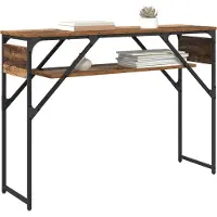 vidaXL Consoltabel Oud Hout Bewerkt hout 105x30x75cm