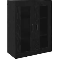 vidaXL Highboard 2 st Zwart Eiken 69,5 x 34 x 180 cm Bewerkt hout