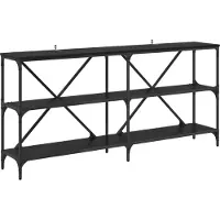 vidaXL Wandtafel Zwart Eiken 160 x 30 x 75 cm Bewerkt hout
