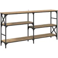 vidaXL Wandtafel Artisan Eiken 150 x 29 x 76,5 cm Bewerkt hout