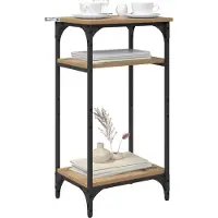 vidaXL Bijzettafel Artisan Eiken 40 x 30 x 75 cm Bewerkt hout