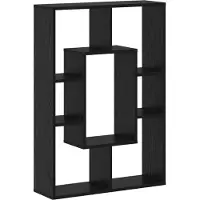 vidaXL Boekenkast 7-laags 63 x 20 x 90 cm Bewerkt hout Zwart Eiken