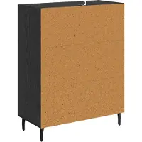 vidaXL Dressoir met lade Zwart Eiken 69,5 x 34 x 90 cm