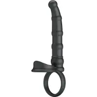Pretty Love - Tatum - Anale Vibrator met Penisring - Zwart