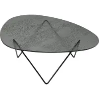 Gubi Pedrera salontafel Zwart semimat-struktuurglas smoke
