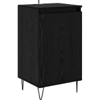 vidaXL Dressoir, zwart, eikenlook, 40 x 35 x 70 cm, houtvezel