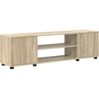 vidaXL Tv-meubelset Sonoma Eik Bewerkt hout